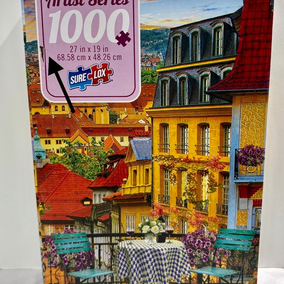 TCGArtist Series Sure Lox "European Town Dinner" 1000 Piece Jigsaw Puzzle New - Picture 3 of 5